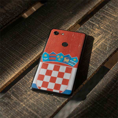 Croatia Flag Distressed Google Pixel 3 Skin